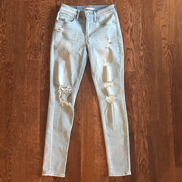 Levi’s High Rise Distressed Skinny Jeans - Picture 1 of 8
